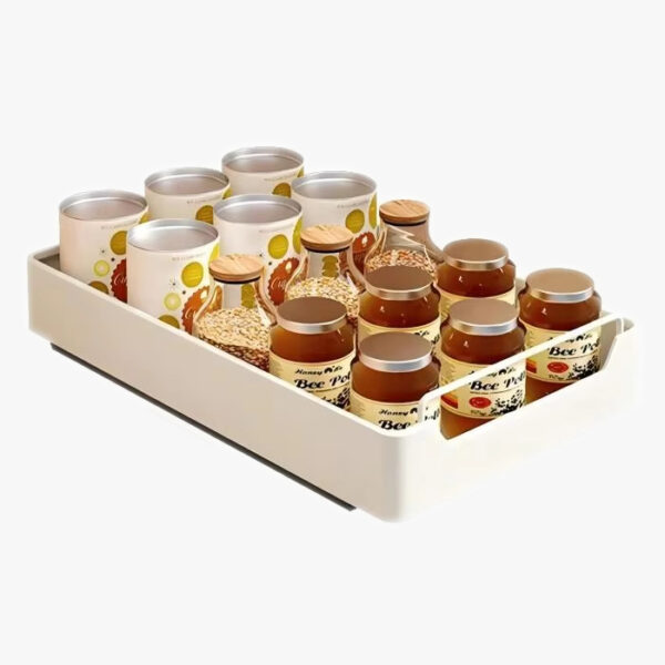 New Kitchen Storage Rack with Slide Rails Pull-out Kitchen